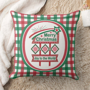 Frohe Weihnachten Retro Marquee - Freude für die W Kissen