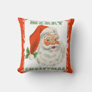 Frohe Weihnachten Retro Santa Claus Kissen