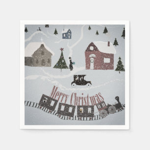 Frohe Weihnachten, Retro Serviette