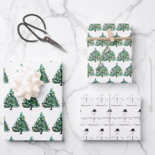 Frohe Weihnachten Retro Vintagen Weihnachten Weihn Geschenkpapier Set