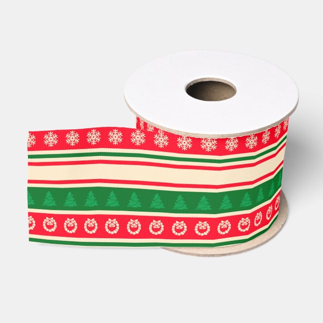 Frohe Weihnachten Ripsband (Spule)