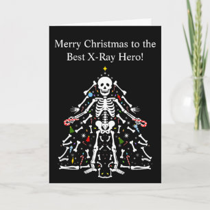 Frohe Weihnachten Röntgen-Tech Weihnachtsbaum Skel Karte