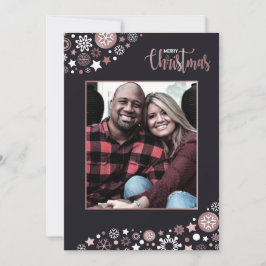 Frohe Weihnachten rosa Schneeflocken