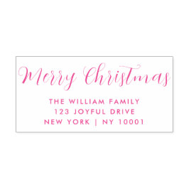 Frohe Weihnachten Rosa Typografie Permastempel