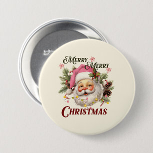 Frohe Weihnachten - Rosa Weihnachten Button