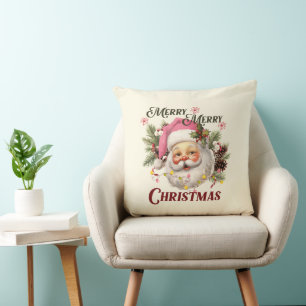Frohe Weihnachten - Rosa Weihnachten Kissen