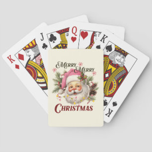 Frohe Weihnachten - Rosa Weihnachten Spielkarten