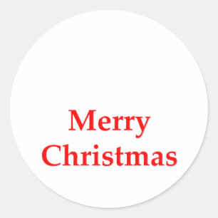 Frohe Weihnachten Rot das MUSEUM Zazzle Geschenke Runder Aufkleber