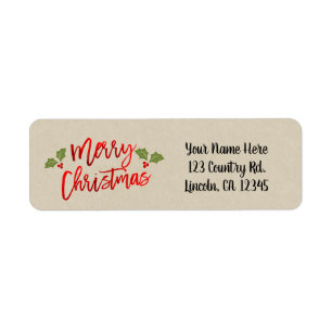 Frohe Weihnachten Rot Faux Folie Moderne Schrift K