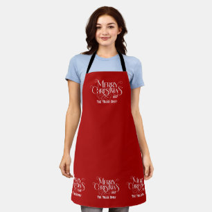 Frohe Weihnachten Rot Grün Festival Retro Typograf Schürze