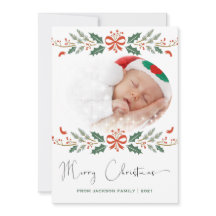 Frohe Weihnachten Rot Grün Modernes Foto