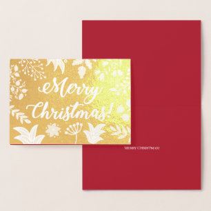 Frohe Weihnachten Rot Ihre Worte Folienkarte
