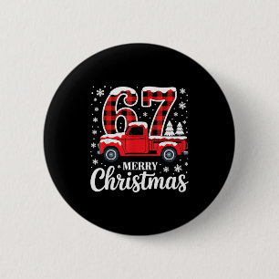 Frohe Weihnachten Rot Kariert Lastwagen 67 Weihnac Button