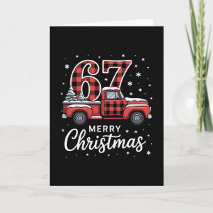 Frohe Weihnachten Rot kariert Lastwagen 67 Weihnac Karte