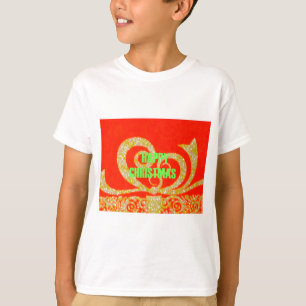 Frohe Weihnachten Rot und Gold T-Shirt
