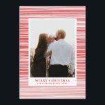 Frohe Weihnachten. Rot und Rosa. Modern gestreift Feiertagskarte<br><div class="desc">Moderne Weihnachtskarte. Bitte kontaktieren Sie mich,  wenn Sie zusätzliche Artikel benötigen.</div>