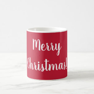 Frohe Weihnachten Rot & Weiße Typografie Festival Kaffeetasse