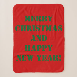 Frohe Weihnachten Rote Fleece-Decke Sherpadecke