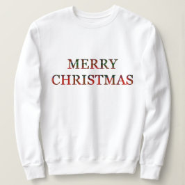 Frohe Weihnachten Rote Karierte Briefe Sweatshirt
