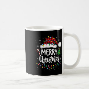 Frohe Weihnachten Rote Karierte Familie Lichter Xm Kaffeetasse