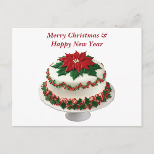 Frohe Weihnachten Rote Poinsettien-Torte 