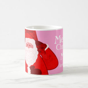 Frohe Weihnachten rote/Rosa Sankt nannten Mädchen Kaffeetasse