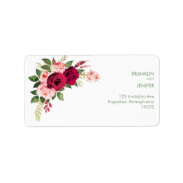 Frohe Weihnachten | Rote Typografie Adressaufkleber