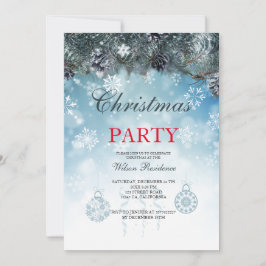 Frohe Weihnachten | Rote Typografie Einladung