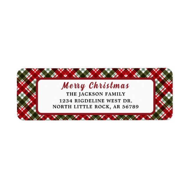 Frohe Weihnachten | Rote Typografie - Rücksendeadr (Vorne)