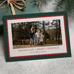 Frohe Weihnachten rote und grüne Rahmenfotografie