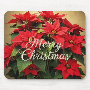 Frohe Weihnachten Rote Weihnachtssterne Mousepad