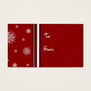 Frohe Weihnachten Rote weiße Schneeflocken Gift Ta