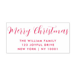 Frohe Weihnachten Rote weiße Typografie Permastempel