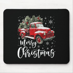 Frohe Weihnachten Roter LKW Familie Passende Weihn Mousepad