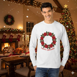 Frohe Weihnachten Roter Rosenkranz Frohe Weihnacht T-Shirt