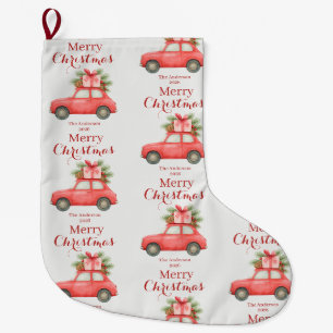 Frohe Weihnachten Rotes Auto – Personalisiertes We Großer Weihnachtsstrumpf