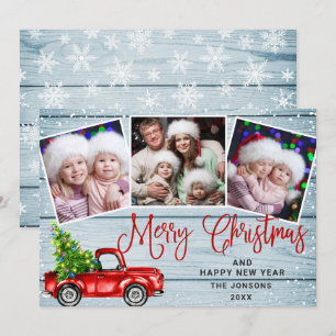 Frohe Weihnachten Rotes Farm Truck 3 Foto