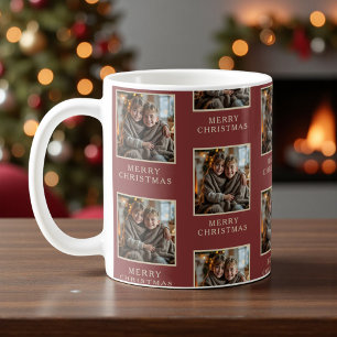 Frohe Weihnachten Rotes Foto Feiertag Kaffeetasse