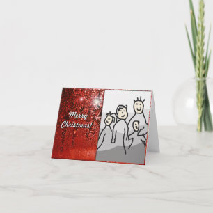 Frohe Weihnachten rotes Frost mit Foto