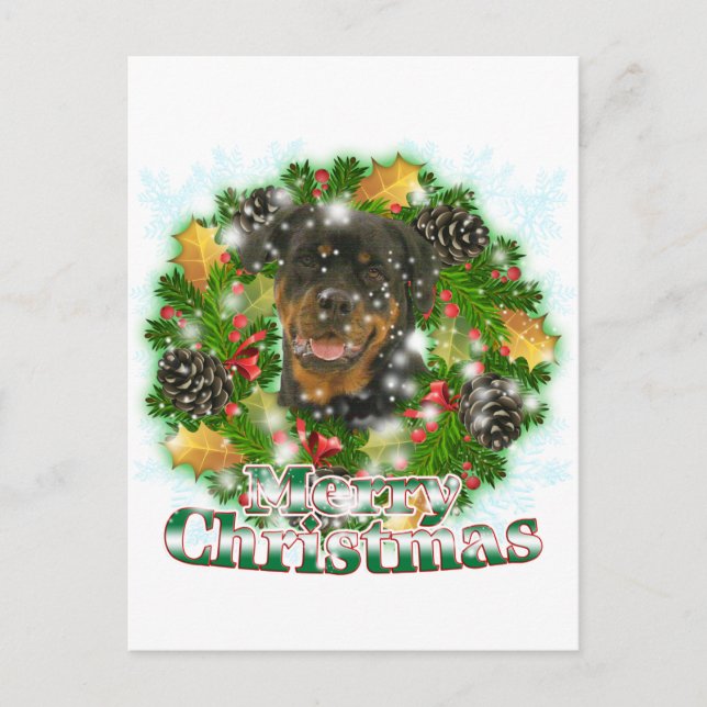 Frohe Weihnachten Rottweiler (Vorderseite)