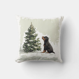 Frohe Weihnachten Rottweiler Dog Weihnachtsbaum Kissen