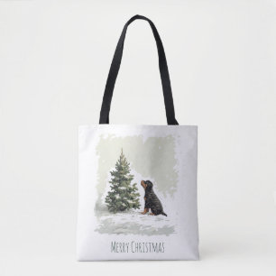 Frohe Weihnachten Rottweiler Dog Weihnachtsbaum Tasche