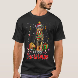Frohe Weihnachten Rottweiler Weihnachtsmannmütze T T-Shirt