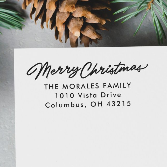 Frohe Weihnachten - Rücksendeadresse Gummistempel (Von Creator hochgeladen)