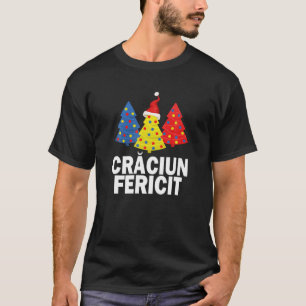 Frohe Weihnachten Rumänischer Baum Rumänien Lieb T-Shirt