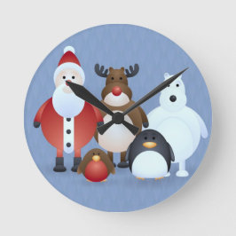 Frohe Weihnachten Runde Wanduhr