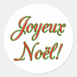 Frohe Weihnachten Runder Aufkleber