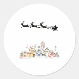 Frohe Weihnachten Runder Aufkleber
