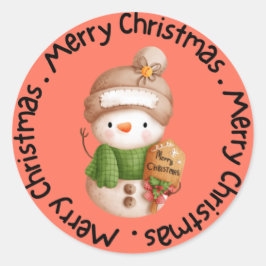 Frohe Weihnachten Runder Aufkleber