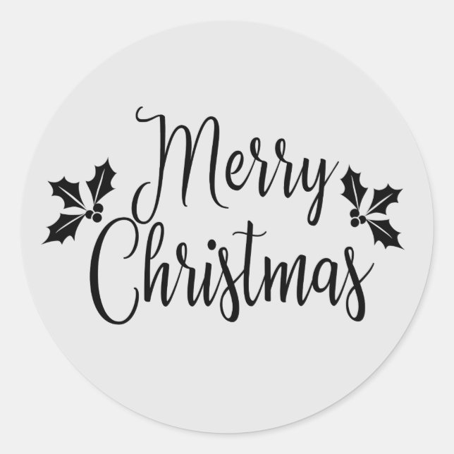 Frohe Weihnachten Runder Aufkleber (Vorderseite)